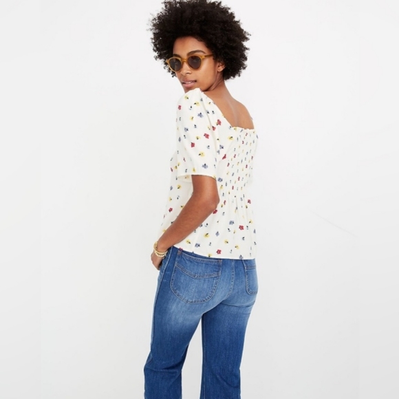 Madewell women's XS floral print blouse 100% viscose - Picture 7 of 17